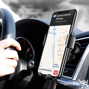2-in-1 Wireless QI Charger & Auto-Locking Car Mount