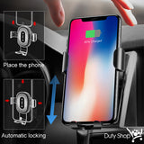 2-in-1 Wireless QI Charger & Auto-Locking Car Mount