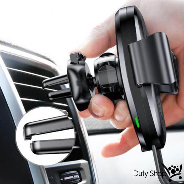 2-in-1 Wireless QI Charger & Auto-Locking Car Mount